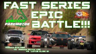 Circuit Parcmotor Castelloli | Epic Battle | Lotus Elise S1 vs Nissan Silvia LS3 vs Nissan GTR R35