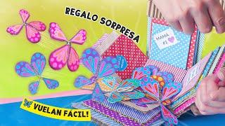 CAJA SORPRESA con MARIPOSAS QUE VUELAN!!  Regalo sorpresa FÁCIL! ️Craftingeek