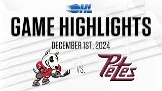 OHL Highlights: Niagara IceDogs @ Peterborough Petes Dec. 1, 2024