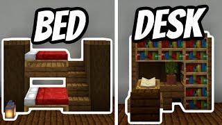 15 BEDROOM BUILD HACKS AND IDEAS IN MINECRAFT