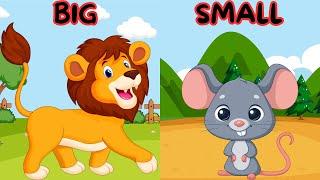 Animal Opposites Song for Kids | Big & Small, Fast & Slow Opposites for Kids, Sing & Learn Opposites