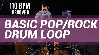 Basic Pop / Rock Drum Loop 110 BPM // The Hybrid Drummer