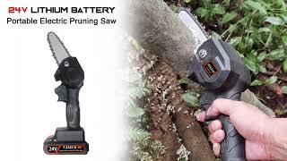 24V Lithium Battery Portable Electric Pruning Saw Rechargeable Small Electric Saws Woodworking