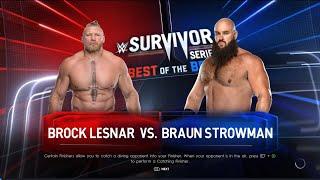 WWE 2K22 BROCK LESNAR vs. BRAUN STROWMAN