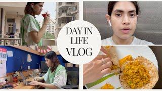 Morning to Night vlog | Quick high protein dinner recipe, chores & work