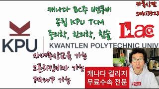 [밴쿠버유학]캐나다에서 한의사 되고 싶다면? 공립KPU TCM 한의학 중의학 침술 Chinese Medicine Acupuncture 유학후이민 자녀무상교육 PGWP 배우자오픈워킹