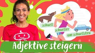 Adjektive steigern einfach erklärt | Positiv  Komparativ  Superlativ | Deutsch | Silicon Valley Kids