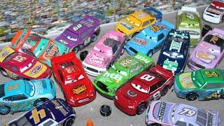 Disney Cars Custom Damaged Piston Cup Racers Part 2 (Motor Speedway of the South Crash)