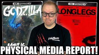 Longlegs And GODZILLA Minus One COMING To 4K In The US! | The Physical MEDIA Report #220