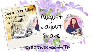 August Layout Share and flip through of Album in 31 days