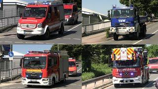 [Neue DLA(K) 23/12] Großübung der Jugendfeuerwehr Bensheim, DRK, THW und DLRG - Einsatzfahrten