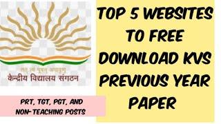 Previous year paper kvs free download