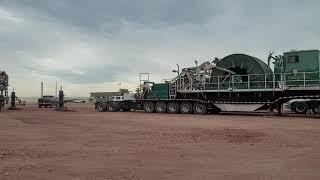 Preparing to set up a coil tubing operation in North Dakota