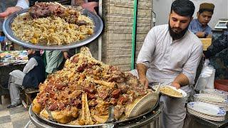 EXTREME PAKISTANI STREET FOOD | ULTIMATE 4 FAMOUS PESHAWARI CHAWAL - STREET FOOD IN PESHAWAR