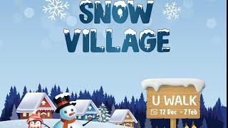 Snow village in UWalk // AlNasr Official Store tour // Fountain show Asmr