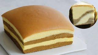 How to make cotton marble castella cake : Fluffy and moist sponge cake ｜Brechel