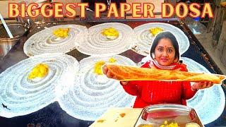 Biggest PAPER DOSA in Kolhapur in 30 RS Super Crispy Dosa | Kolhapur Street food