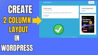 How To Create A Two Column Layout In Wordpress Using Generatepress