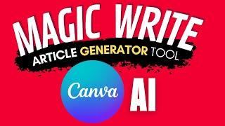 canva magic write using canva docs