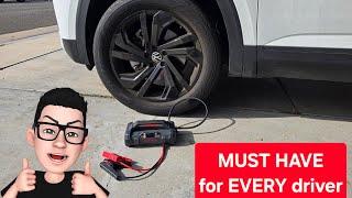 Ultimate Jump Starter Power Bank With Air Compressor Demo + Tpms Reset On 2022 Vw Atlas!