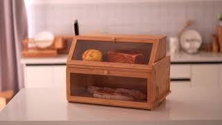 Homekoko Large Capacity Bread Storage Bin with Cutting Board  Assembly Instruction