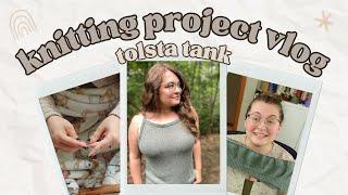 Project Vlog Tolsta Tank / How To Block Your Knitting / Customizable Tank Top / The Creabea Pattern