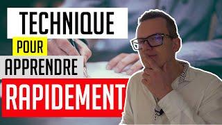 Technique pour apprendre rapidement des nouvelles choses