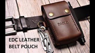 EDC Leather belt pouch, Leatherman surge sheath, EDC belt organizer Leatherman EDC tool handmade USA