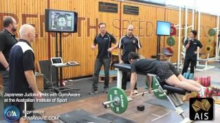 Japanese Judoka with GymAware at the Australian Institute of Sport