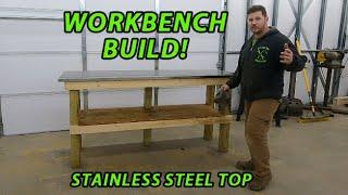 Workbench Build with Husky Stainless Steel Top