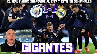 UN REAL MADRID INDESTRUCTIBLE ELIMINA AL MANCHESTER CITY. CHAMPIONS ÉPICA, LUNIN GIGANTE