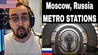 Tour of All Moscow Russia Metro Stations | American Reacts