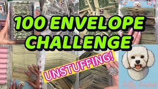 100 ENVELOPE CHALLENGE UNSTUFFING! Unstuffed Fully funded savings challenge by @lisagratefulme