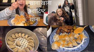 दिनभर हामीले खायौं मात्र / boxing day especial food at my aunty house #dmaya