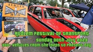 Audlem FESTIVAL of TRANSPORT 2023 - Car Parade & Walkabout, Escort, Capri, Rolls Royce, Mini