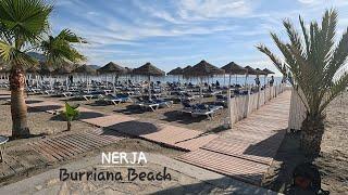 ️ Burriana Beach  Nerja  4K.