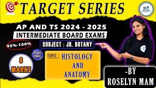 Histology & Anatomy Class 11 Botany || IPE 2025 || PHYSICS IN TELUGU || #botany #class12notes #ipe