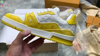 LOUIS VUITTON- Louis Vuitton Trainer Yellow Sneakers Dhgate Runner Unboxing Review