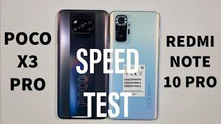 Xiaomi Poco X3 Pro vs Xiaomi Redmi Note 10 Pro Speed Test