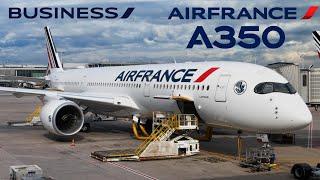  Chicago  - Paris CDG   BRAND NEW CABIN ! Air France Airbus A350 BUSINESS Class [FLIGHT REPORT