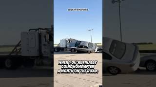 When you are finally going home after one month on the road as a semi truck driver. #trucking