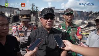 PJ Bupati Sanggau Tinjau dan Memberikan Bantuan ke Korban Kebakaran di Pasar Bodok Kecamatan Parindu