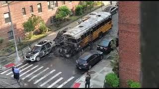 Mysterious School Bus Fire In Queens Leaves Local Residents Alarmed