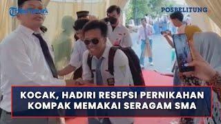 Kocak, Hadiri Resepsi Pernikahan Kompak Memakai Seragam SMA