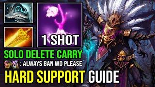 How to Hard Support WD By 1v5 Run At Them 1 Shot AOE Ward Solo Delete Carry 210 Burn DPS Dota 2