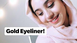 Golden Eye Liner Makeup Tutorial | Lifestyle | Aisha S