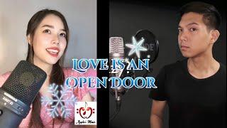 LOVE IS AN OPEN DOOR (Frozen OST) - Cover by Apple Crisol and Clark on Stage