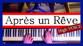 APRÈS UN RÊVE KaraOKe  G. Faure  After a Dream Accompaniment  Score & Lyrics - High Voice D minor