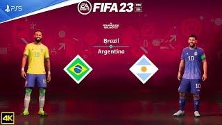 FIFA 23 - Brazil Vs Argentina -  FIFA World Cup Final Qatar | PS5™ [4K ] Next Gen
