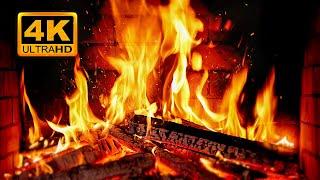  Fireplace 4K UHD! Christmas Fireplace with Crackling Fire Sounds. Fireplace Ambience